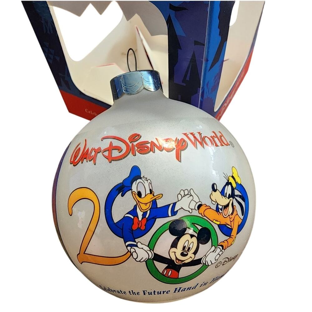 Walt Disney World 2000 Holiday Christmas Ornament Mickey Mouse Donald Duck